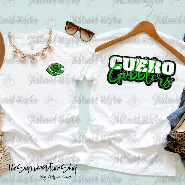 Cuero Gobblers | PNG digital download | Digital art | Cuero TX | School Spirit Tee | Design 6.0