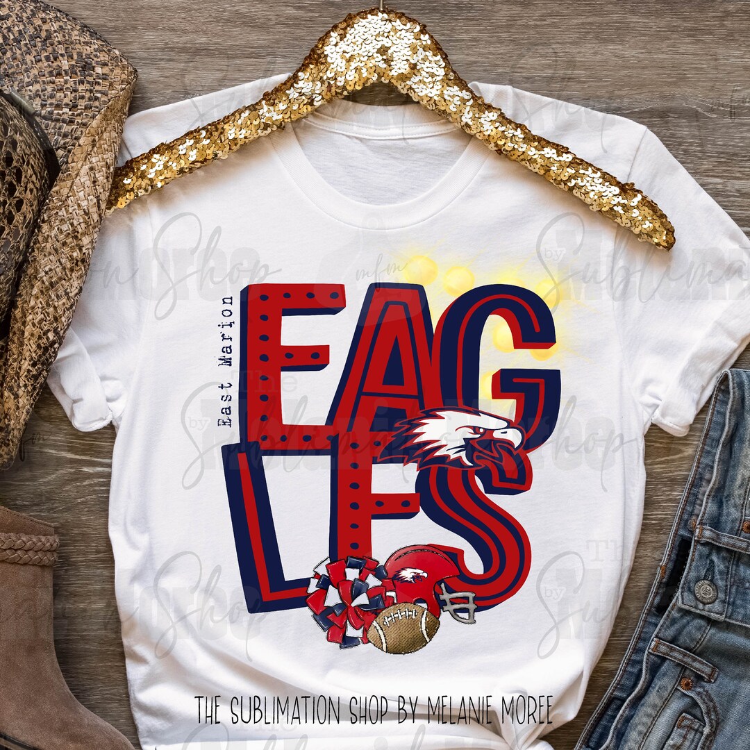 East Marion Eagles Sublimation Ready to Press Sheets Columbia MS Go