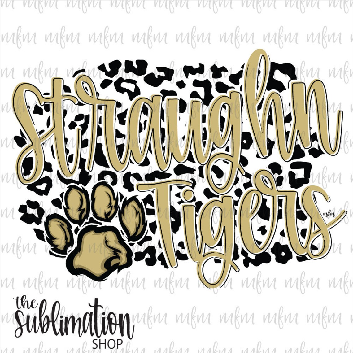 Straughn Tigers 1.0 PNG Digital Download Digital Art Etsy
