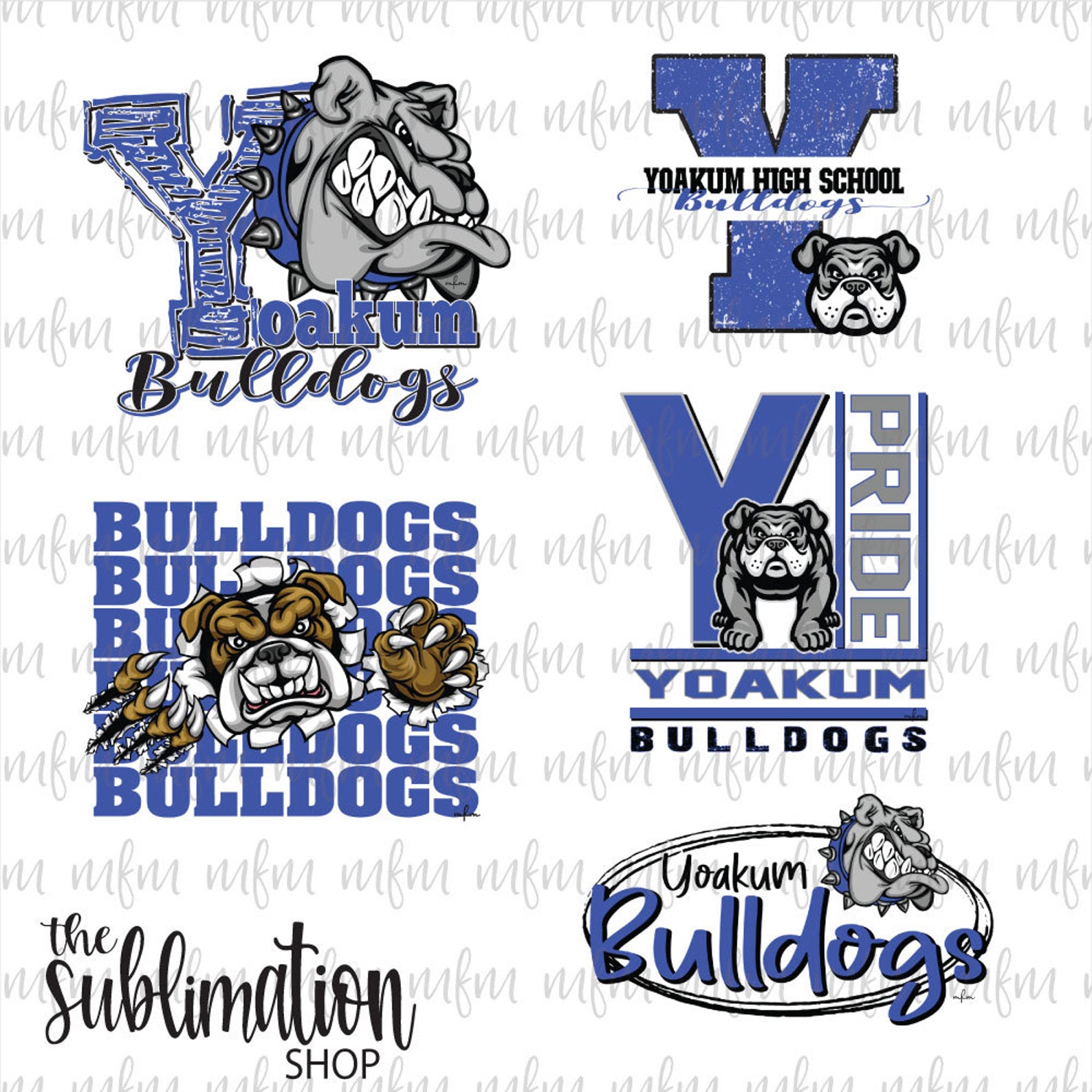 Yoakum Bulldogs Bundle 1 PNG Digital Download Digital Art Etsy