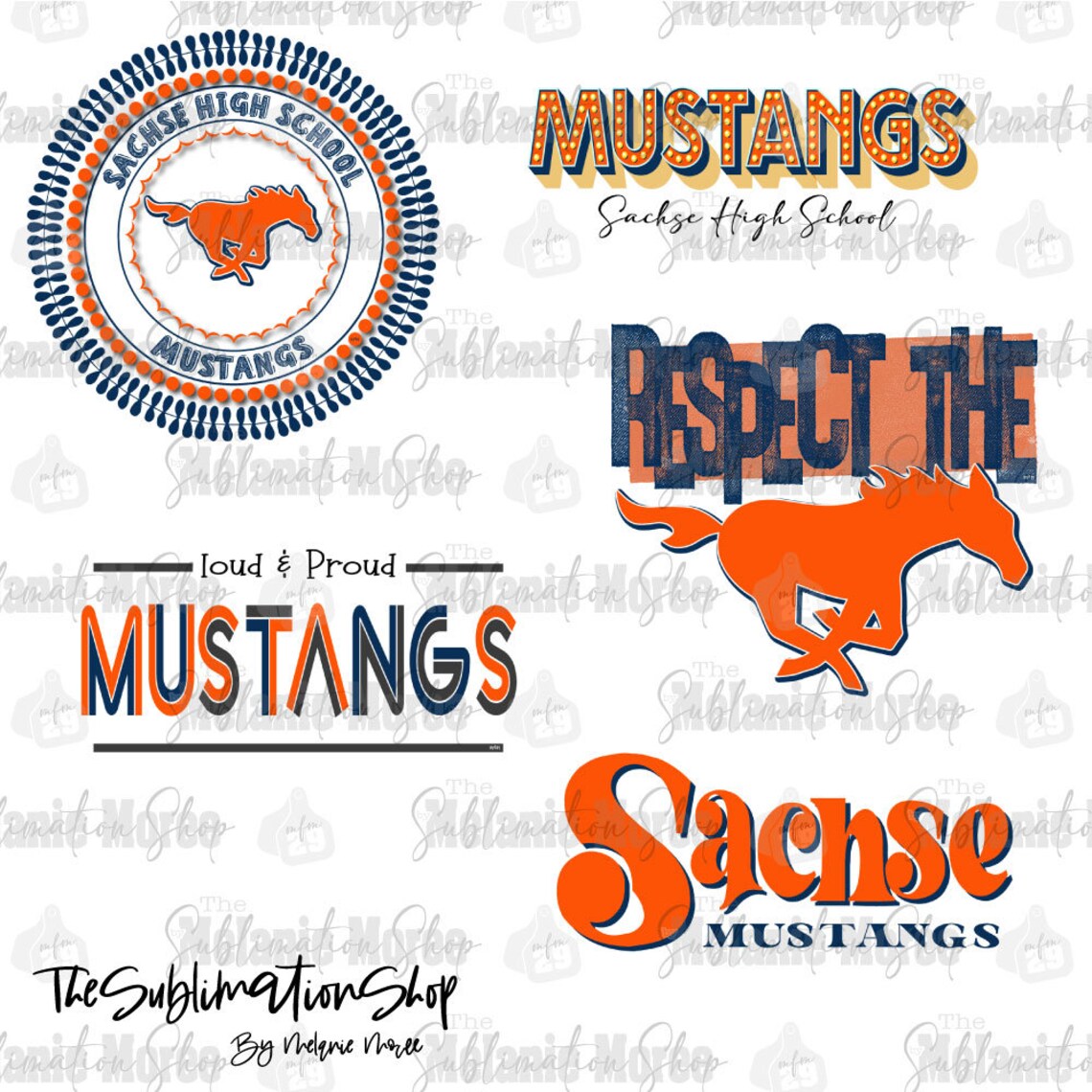 Sachse High School Mustangs Bundle 1 PNG Digital Download Etsy