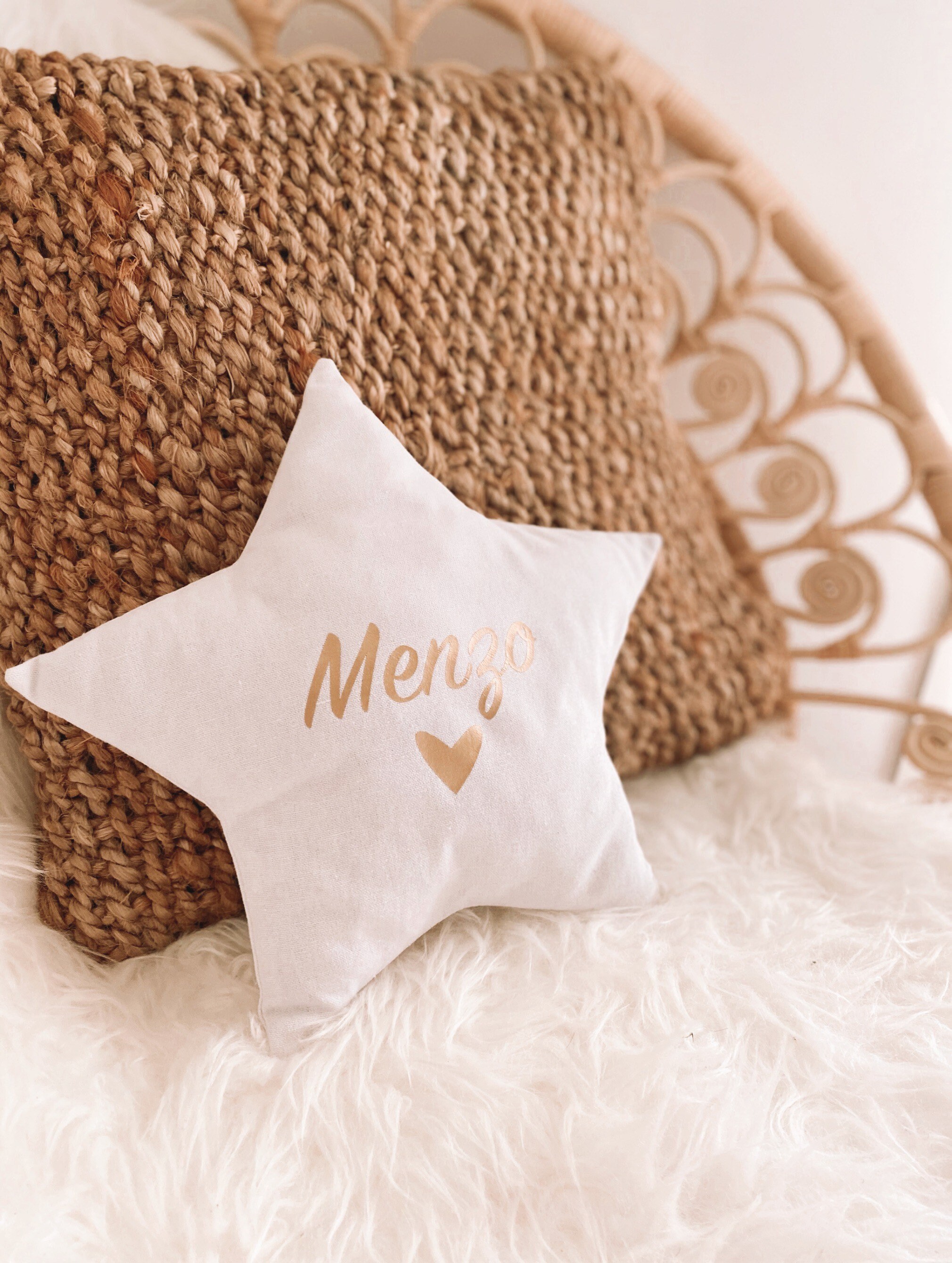 Coussin Étoile Personnalisé