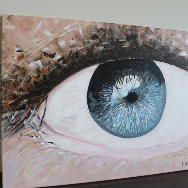 Eye Abstract Painting: Window to the Soul