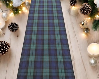 Table Runner from 70 to 500 cm Black Watch Tartan Christmas Easter Burns Night Plaid Table Napkins Placemats