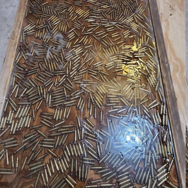 Custom Epoxy Bullet Casing Table Etsy