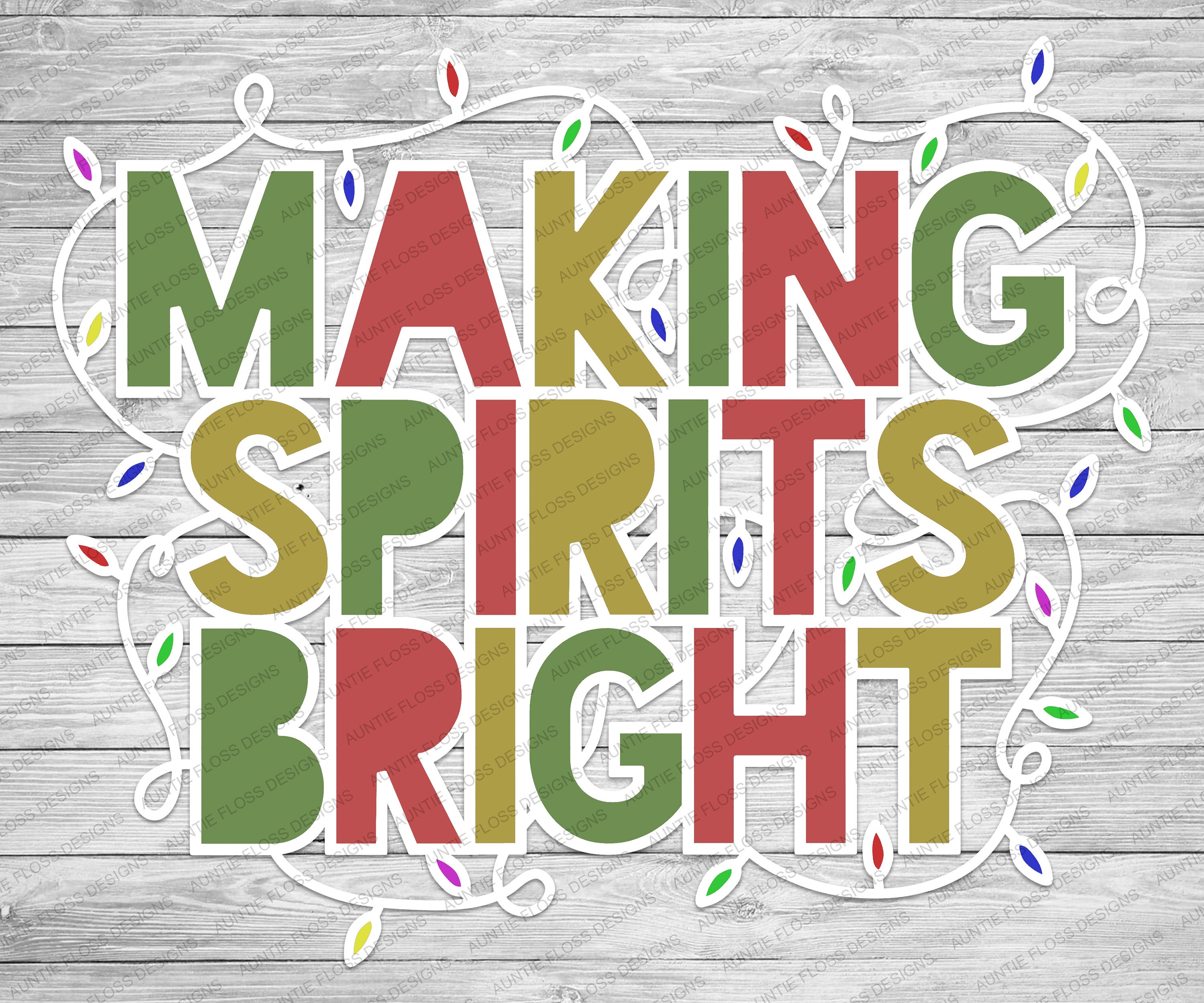 Making Spirits Bright CUT FILE for Scrapbooking Svg Png Pdf - Etsy