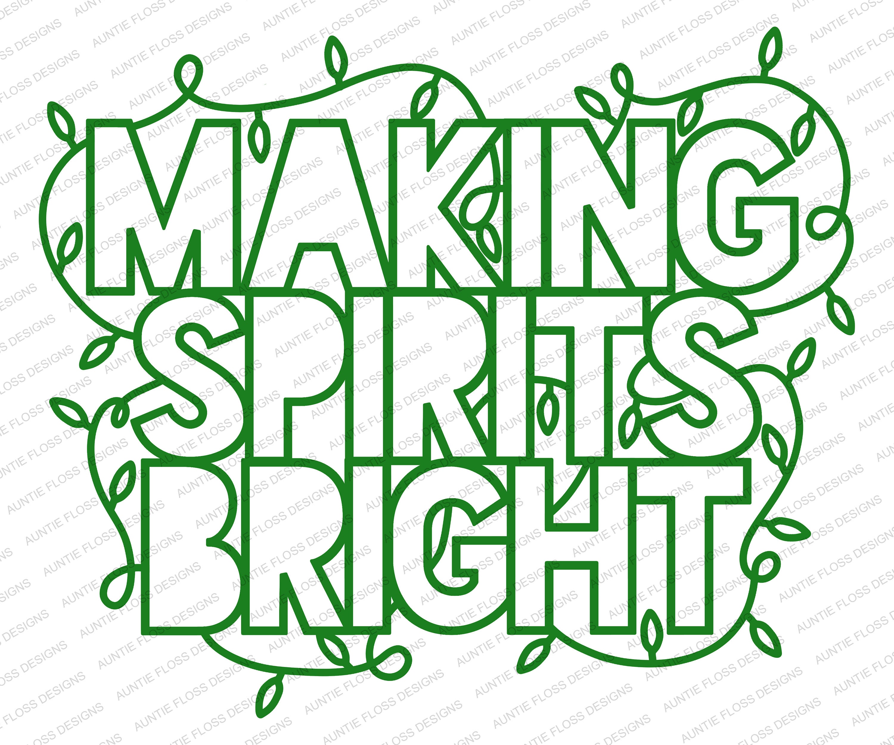 Making Spirits Bright CUT FILE for Scrapbooking Svg Png Pdf - Etsy