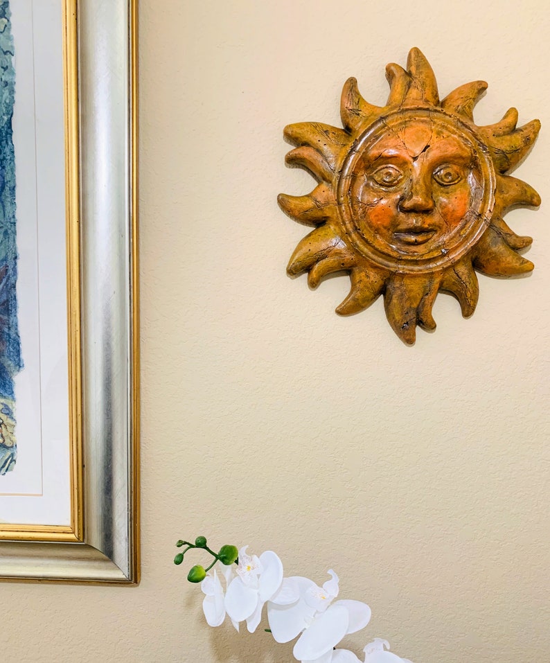 Sun Wall Art Wall Hanging Handmade Original Sculpture Etsy