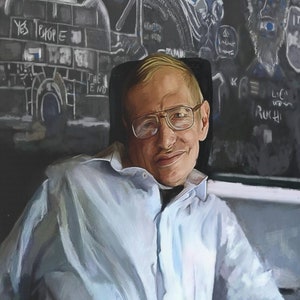 Stephen Hawking Canvas Print |Astrophysics Wall Art |Cosmic Wall Art |Astronomy Print | Stephen Hawking Art |Science Decor |Science Gift
