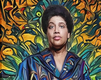 Audre Lorde Druck auf Leinwand – Vielfalt feiern | Gemälde von Audre Lorde | Audre Lorde Wandkunst | Audre LordePoster
