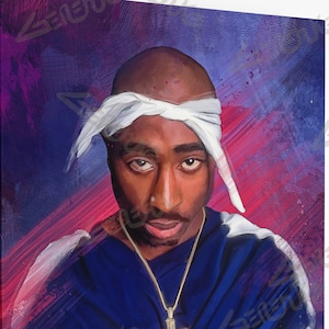 Tupac Shakur canvas painting  | 2pac | rap gods | tupac wall art