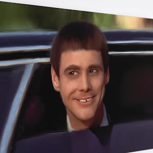 Dumb Dumber Canvas| Dumb Dumber Painting Lloyd Christmas Poster |Jim Carrey Painting |Jim Carrey Canvas |Jim Carrey Wall Art