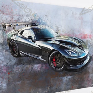 Dodge viper Canvas Print | Dodge viper Wall Art | Viper Fans