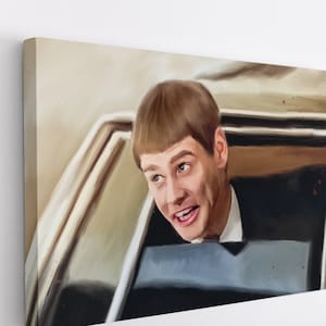 Dumb Dumber Canvas| Dumb Dumber Painting Lloyd Christmas Poster |Jim Carrey Painting |Jim Carrey Canvas |Jim Carrey Wall Art
