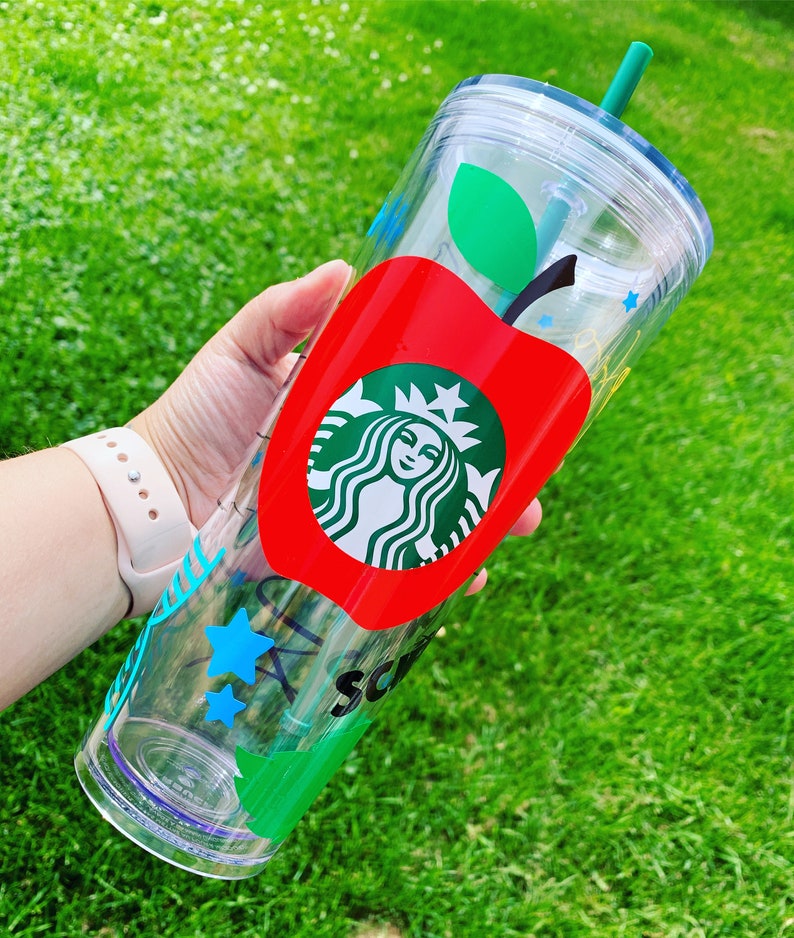 Download Apple Starbucks Cup SVG Silhouette Cameo or Cricut DIY | Etsy