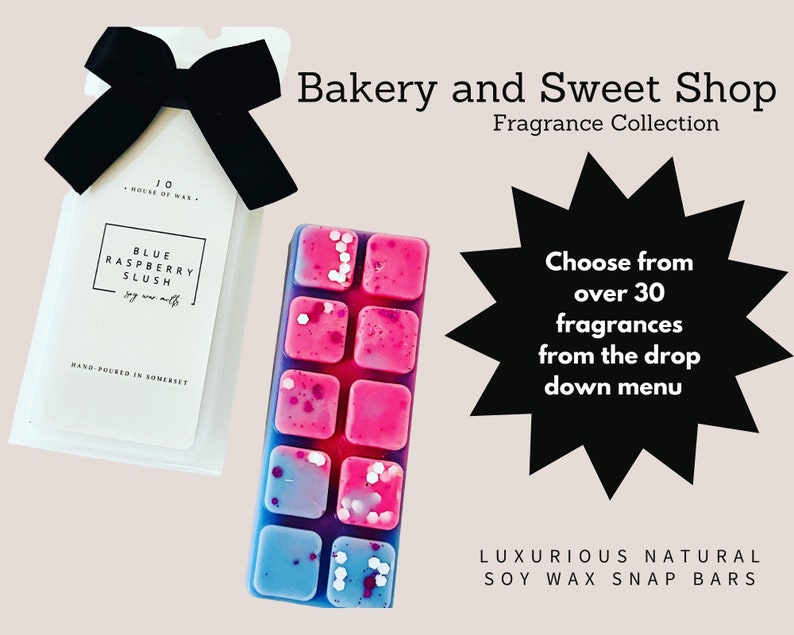 Snap Bars natural Soy Wax melts highly Scented home bakery and image 1