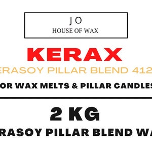 kerax Kerasoy pillar blend 4120 100% natural soy wax pastels image 3