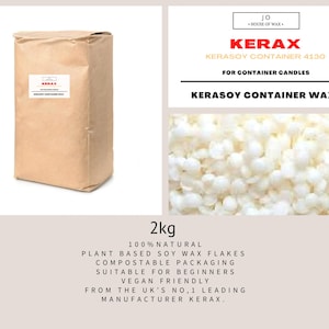2kg Soy container Wax Kerasoy 4130100% natural eco soy plant image 1