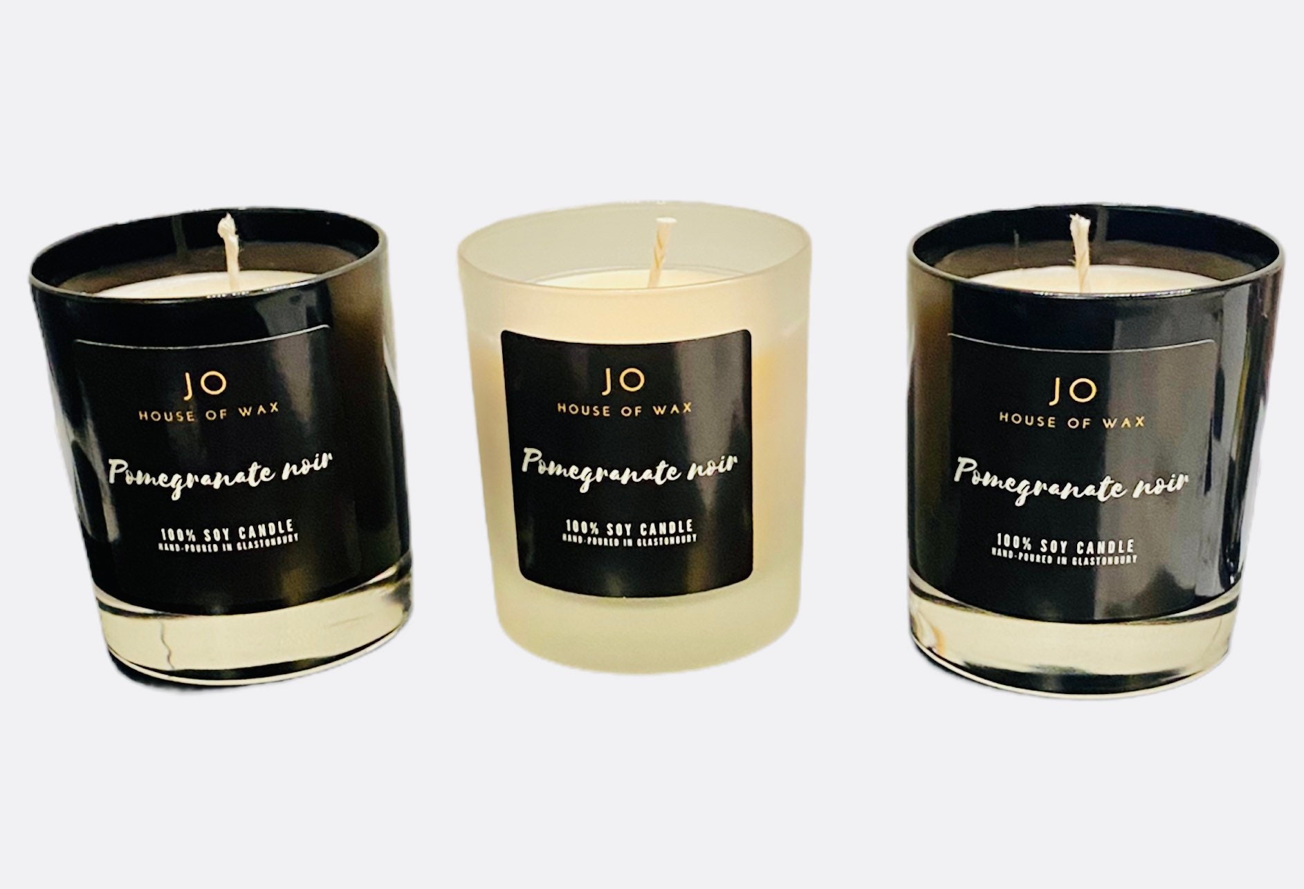 Luxury Black Glass Candle Vegan 100 Natural Home Fragrance Etsy