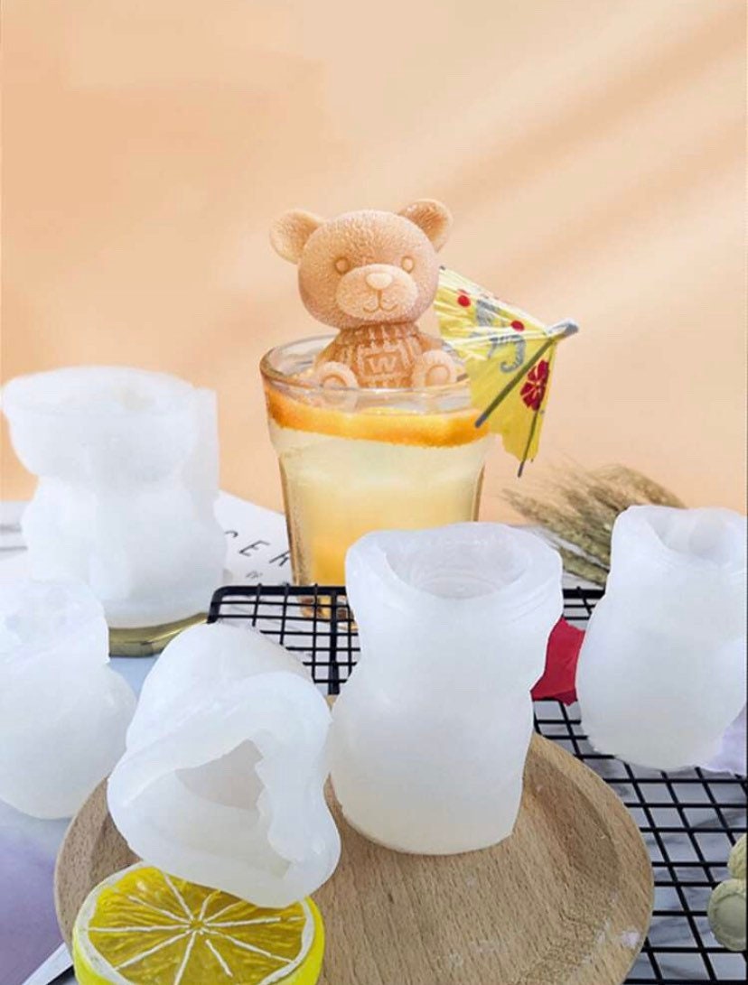Animal Shape Ice Mold, Teddy Bear Ice Molds, Ice Ball Bear Maker