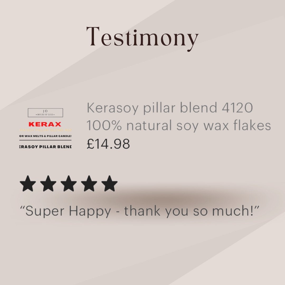 Kerax Kerasoy Pillar Blend 4120 100% Natural Soy Wax Pastels for Wax Melts  and Pillar Candles Eco Plant Product Wholesale Available Vegan 