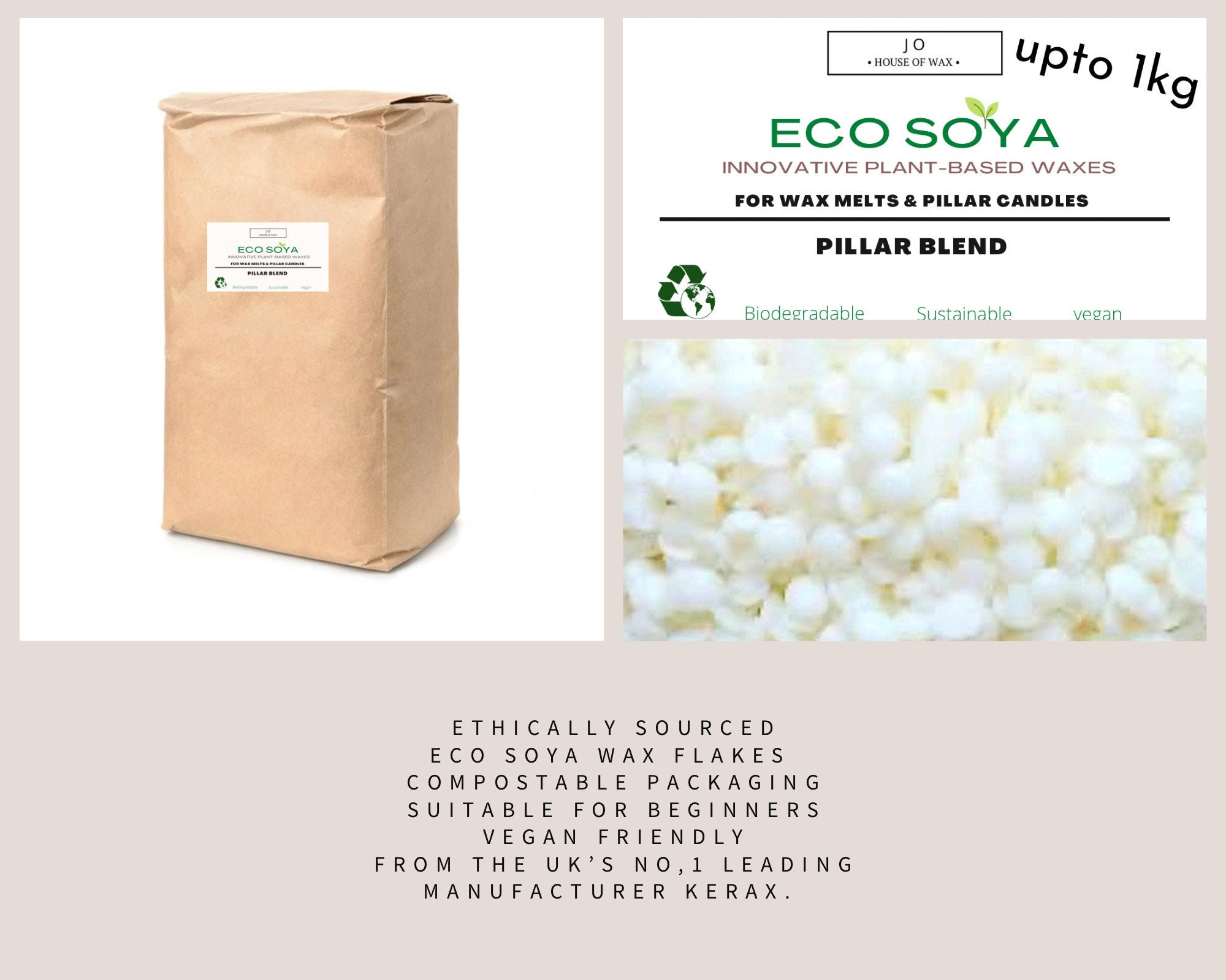 NATURE'S OIL ECOSOYA PLANT-BASED WAX Q220 (1LB) - Scrapbooking and Paper  Crafts
