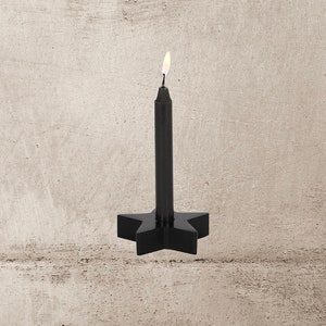 Black spell tapered protection candles triple moon and image 9