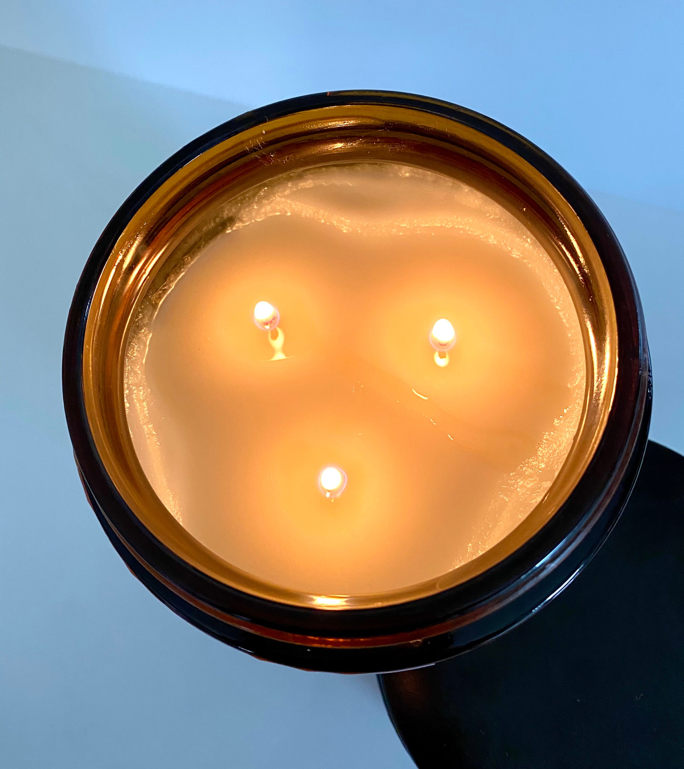 Large 400g three wick coconut & rapeseed wax candle Etsy