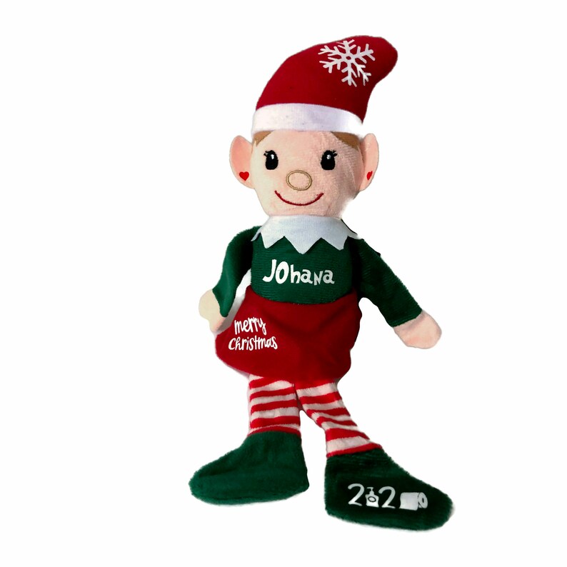 Christmas Elf on the Shelf Custom Sitting Elf Plush | Etsy