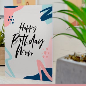 Gelukkige verjaardag moeder kaart | Kaarten voor moeders | Verjaardagskaart mama | 'Gefeliciteerd' aan de binnenkant | Witte envelop | A6-wenskaart