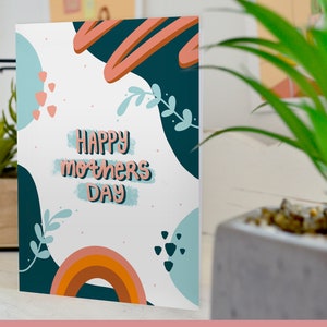 Bonne fête des mères | Cartes postales pour les mamans | Carte de fête des mamans | Cadeau fête des mères | Enveloppe blanche | Carte de voeux A6