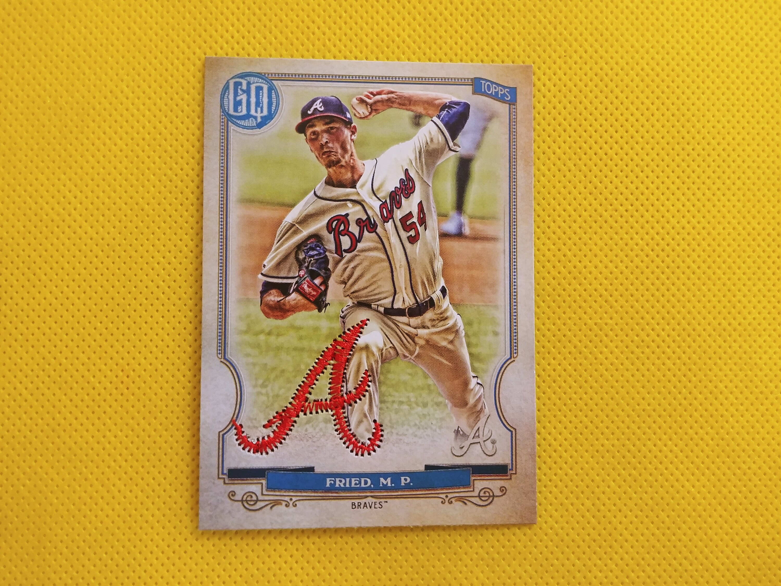 Atlanta Braves card art EMBROIDERED BASEBALL CARDS Gift idea Etsy