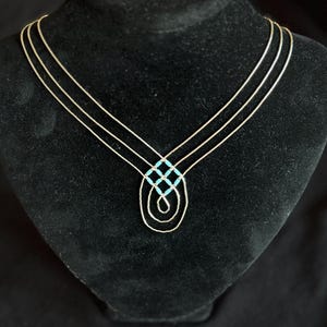 Vintage Beaded Sterling Silver Necklace | Turquoise | Navajo | American West | Liquid Silver