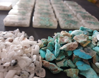 Runes Moonstone and Turquoise with a spalsh of Pyrite and  Luminescence Crystal Runes ; Nordic Runes ; Meditation ; , Elder Futhark,