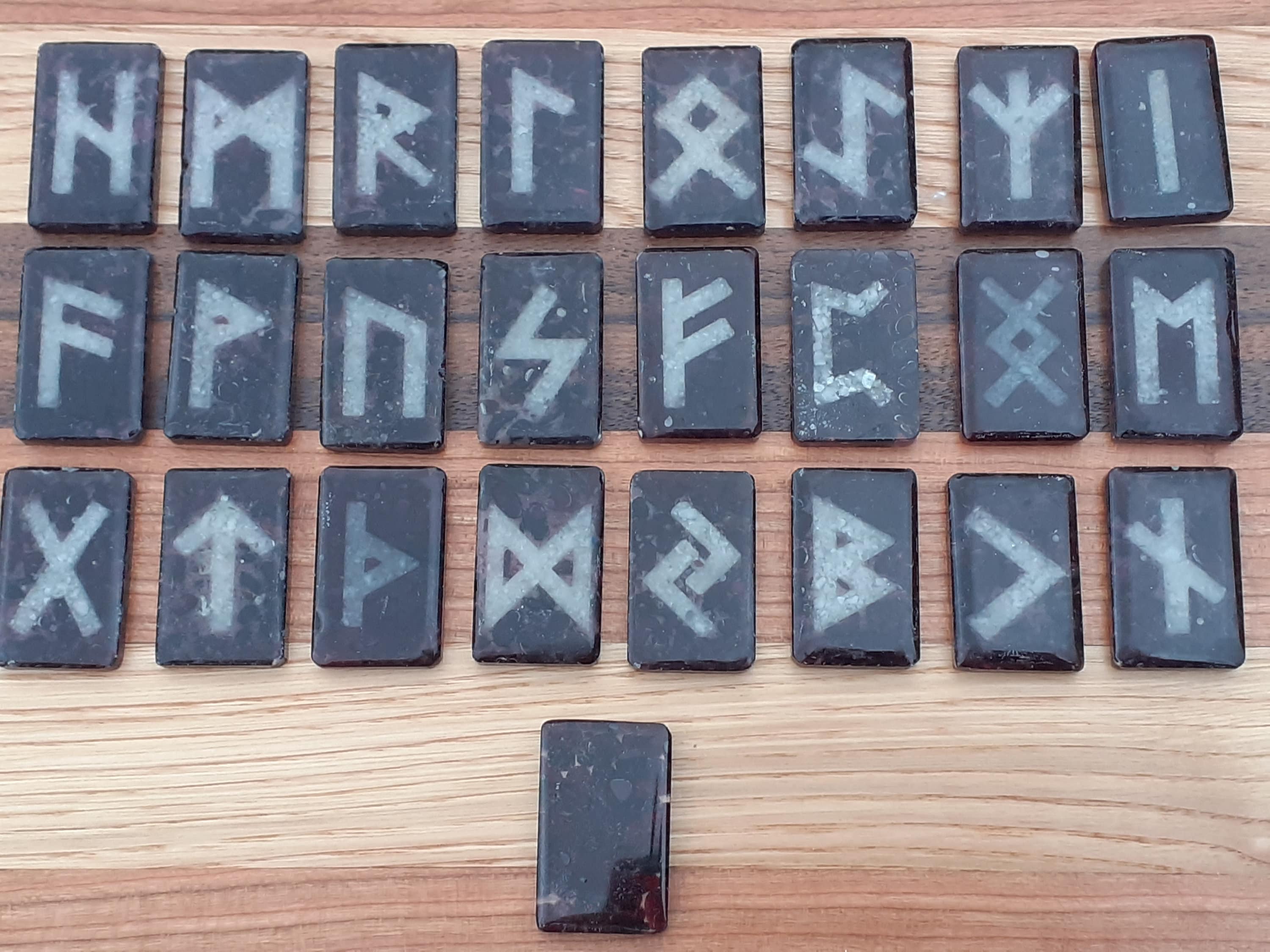 Crystal Runes Nordic Runes Meditation Milky Quartz Etsy