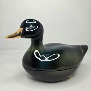 Vintage Michel Caugant Duck Terrine - French Ceramic Art - Mid-Century Modern France