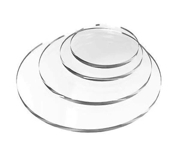 Laser Cut Plexiglas Plastic Disks - Clear Acrylic Disks - Mirrored Acrylic Disks