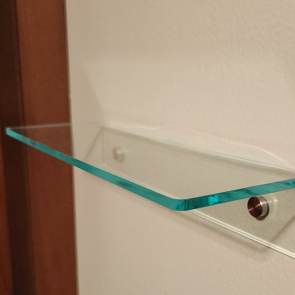 Faux Glass Floating Shelf - Acrylic Floating Shelf - Clear Shelf