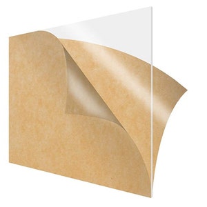 1/8&quot; Thick Clear Cast Acrylic Sheets Laser Cut Plexiglass - Clear Plastic Blanks - Picture Frame Glass Replacement