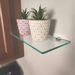 Bathroom Shelf - Faux Glass Acrylic Floating Shelf