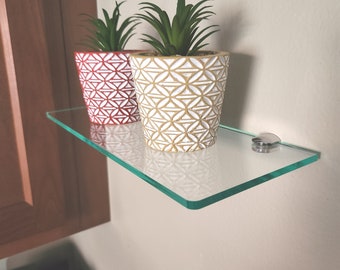 Faux Glass Floating Shelf - Clear Acrylic Shelf