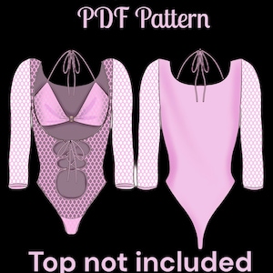 Bartender Bottlegirl  Sewing Pattern The Layla One Piece PDF Pattern Exotic Dancewear Rave Digital Download