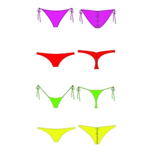 ¡Nuevo! Patrón de costura en paquete múltiple para pantalones n.° 2, cuatro pantalones diferentes, ropa de baño sexy, ropa de baile exótica, stripper, PDF, tallas xs-3X, tamaño carta/A0/A4