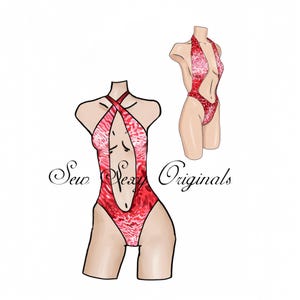 Cartamodello per body da ballo esotico, ideale per striptease e rave (taglie XS-3X) (download digitale)