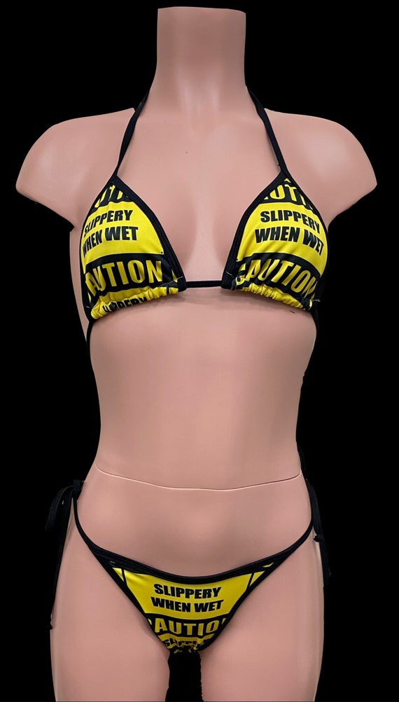 Slippery When Wet Bikini Set U Choose Sizes Exotic Dancer Dancewear  Stripper Sexy Swimwear -  Denmark