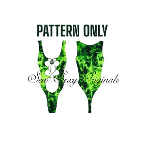 Stripper Sewing Pattern XS-0X Exotic Dancer Dancewear Pattern Sexy PDF Digital Download The Sabrina 1 piece Bodysuit