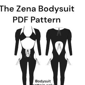 New! the Zena Bodysuit PDF Sewing Pattern  Bartender Bottlegirl Sewing Pattern