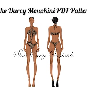 The Darcy Monokini PDF Sewing Pattern: Exotic Dancewear Swimwear (XS-XXL) (Digital Download)