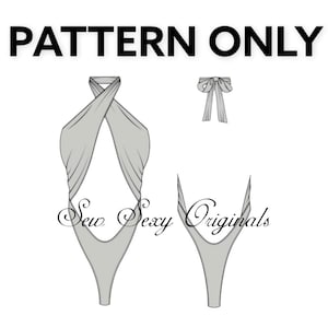 Stripper Sewing Patterns Exotic Dancewear Pattern PDF Exotic Dancer Sewing Pattern Alyssa Figure 8 One Piece XS-3X  Digital Download