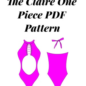 NEW! Stripper Sewing Pattern The Claire One Piece  Bodysuit PDF  Pattern Digital Download Exotic Dance Wear Letter/AO/A4